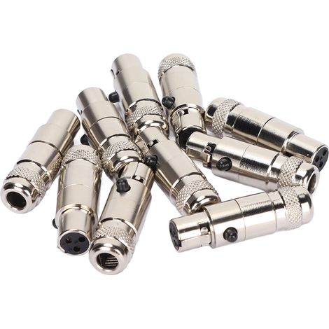 Adaptateur Mini XLR Femelle-Mâle 3 Broches en Métal pour Microphone et Enceintes de Studio (1/5)