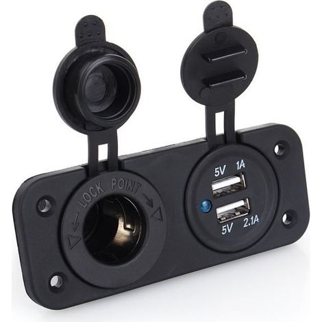 Adaptateur Prise 2 Ports USB - CUQUE - Chargeur Allume Cigare 12V - Design Portable - Fast Charge 3.0 (1/4)