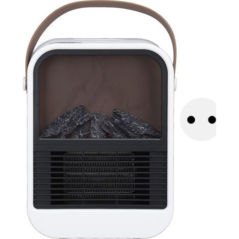 Jeffergarden Electric Fireplace with Simulated Flame, 1000W, Overheat Protection, Portable and Quiet Auxiliary Heater for Bedroom, 220V EU Plug (1/5)