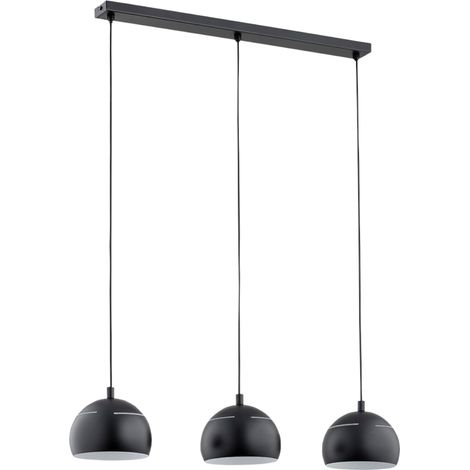 Suspension barre minimaliste noire 3xE14 Alfa Plus (1/3)