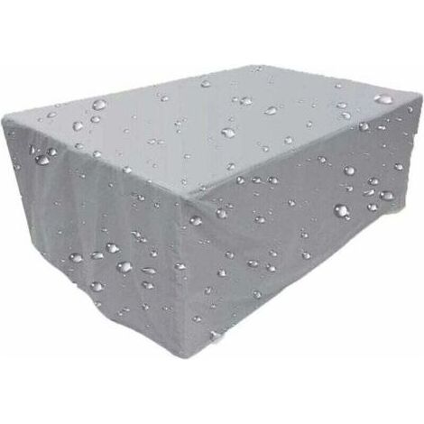 Art Housse Salon de Jardin Table 16510779CM 420D Oxford Tissu bache Imperméable, XU, Coupe-Vent, Anti-UV, Résistance au déchirement Jardin, Argenté (1/4)