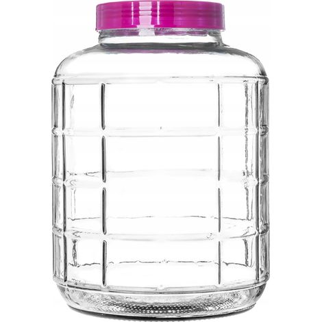 KADAX Grand Bocal de Fermentation en Verre avec Couvercle, Contenant Spacieux pour la Préservation des Aliments et le Stockage du Vin (5L) (1/5)