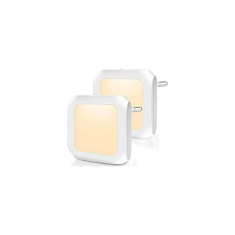 LED-Nachtlicht mit Fassung, dimmbar, warmweiß, mit Dämmerungssensor, ideal für Treppenhäuser, Schlafzimmer und Küchen. – Crezuo
