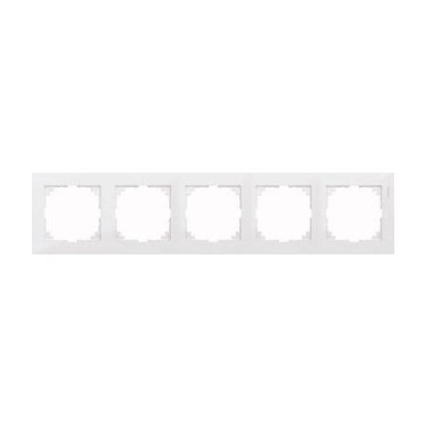 MERTEN MEG4040 MARCO, 5 COMPARTIMIENTOS, COLOR: BLANCO, MEG4050-3625 MEG4050-3625