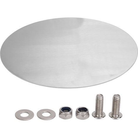 Plaque d'immatriculation ovale de moto en aluminium, épaisseur 2.5mm, finition brossée, antirouille, universelle, argent. (1/4)