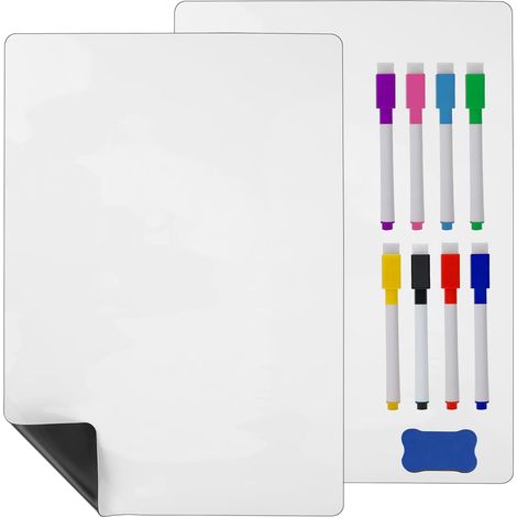 2pcs A4 Tableau Blanc Magnetique pour Frigo, 29,7x21cm (1/5)