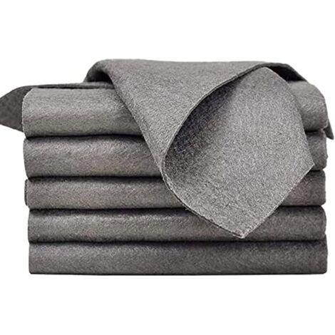 Chiffon de Nettoyage Magique épaissi,Chiffons De Nettoya ge en Microfibre Réutilisables sans Traces pour Cuisines,Chiffons nettoyage Forte absorption d'eau (5pcs) (1/5)