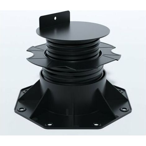 Support réglable (60 à 140 mm) pour terrasse en bois et composite - Couleur - noir, Surface de couverture (m2) (1/5)