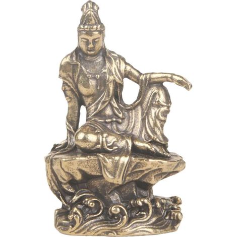 rétro en laiton d Avalokiteshvara Quan Yin à la surface