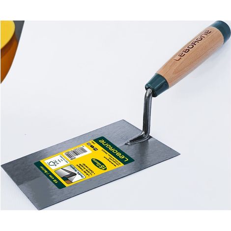 LEBORGNE Truelle carrée 16 cm manche bois - lame souple en acier trempé (1/4)