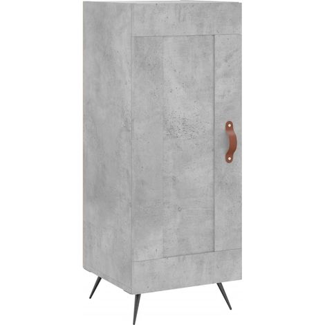 Aparador buffet cómoda mueble mueble de almacenamiento organizador cocina salón salón 34,5 x 34 x 90 cm madera contrachapada gris 020031891