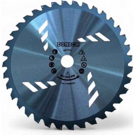 Lame de débroussailleuse 36 dents aiguisées – Épaisseur 1,2 mm – Diamètre 25,4 mm – Coupe nette jusqu'à 50 mm – Dunsch
