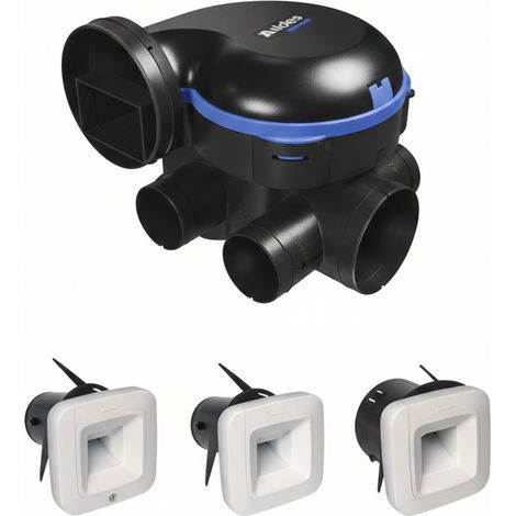 Kit VMC simple flux EasyHOME Hygro Premium MW' + Bouches BDH ELEC - Aldes