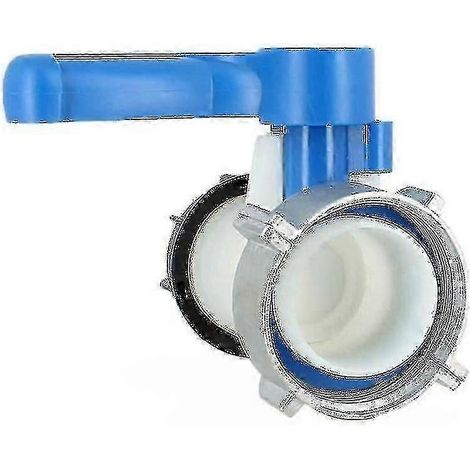 Vanne papillon avec écrou flottant en aluminium pour réservoir IBC de 1000 litres, écrou S75x6 et sortie S60x6 Scrollsqy