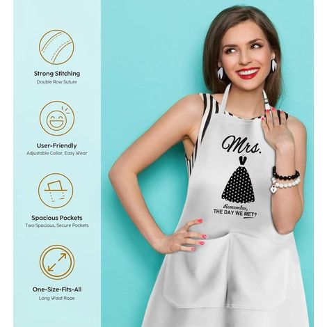 Set di grembiuli per coppie, un regalo divertente per la cucina, ideale per matrimoni, fidanzamenti o Natale, perfetto per feste di matrimonio e regali aziendali. (1/4)