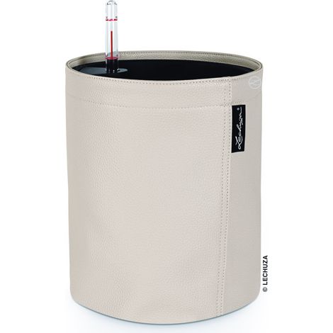 Lechuza Pflanztopf Trendcover 23 cm Kunstledercreme beige Blumentopf