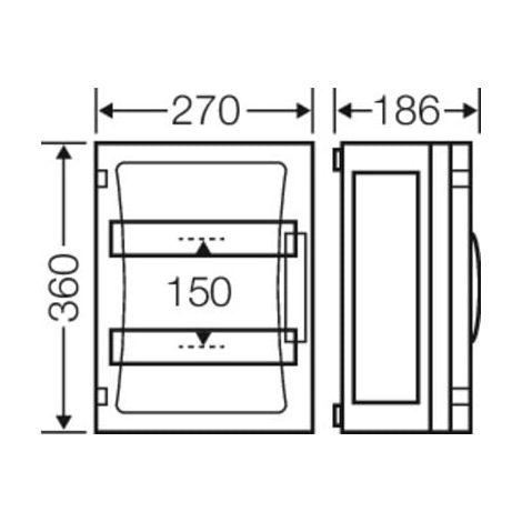HENSEL Automatengehäuse FP 1249 24 Teilungseinheiten (1/2)