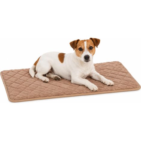 Panier Chien - Coussin Chien et Chat orthopédique Beige - idéal pour Cages métalliques - Memory Foam Confortable - 70,5x41,5x2cm (1/5)
