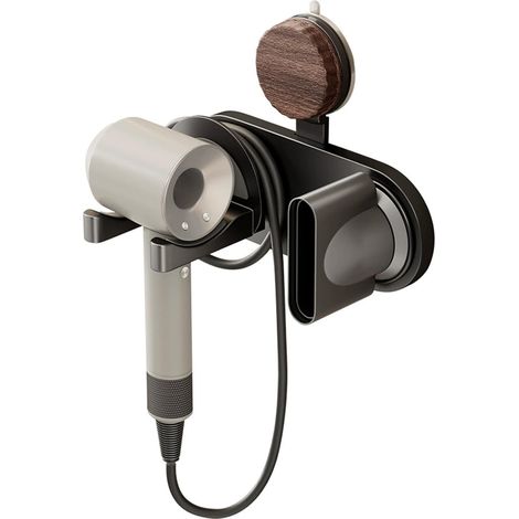 Soporte universal para secador de pelo con ventosa, desmontable y reutilizable, para montaje en pared. (1/4)