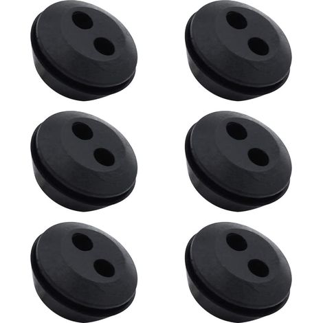 Lot de 6 Bouchon de Tuyau de Carburant Joint de Réservoir Caoutchouc 2 Trous Passe durite Passe Durite Reservoir Debroussailleuse Accessoires