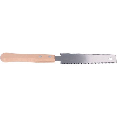 Scie à main à double tranchant pour bois, manche léger en bois, idéale pour bricolage et menuiserie à la maison. (1/5)