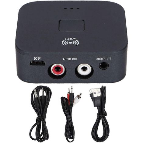 Récepteur audio Bluetooth 5.0 RCA, adaptateur sans fil 3,5 mm, compatible avec les systèmes audio de voiture, les casques et les systèmes home cinéma. (1/4)