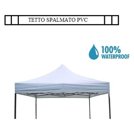 Tetto/Copertura superiore impermeabile per Gazebo 3x3m Bianco
