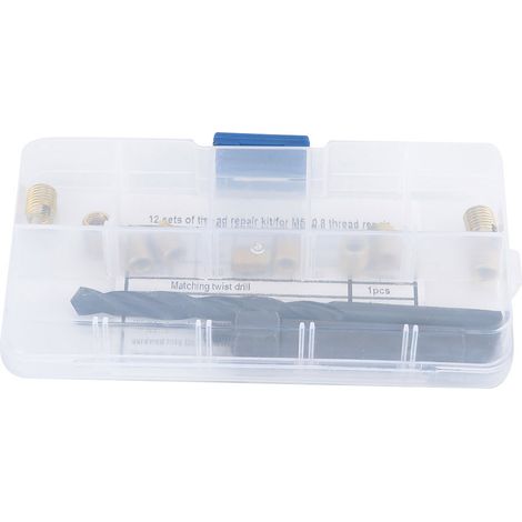 Kit de réparation de filetage M5 x 0,8 (12 pièces) - Inserts autotaraudeurs (1/5)