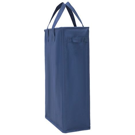 45L Paniers à Linge avec Poignées(Bleu Foncé), Pliable Panier à Linge Mince Sac à Linge en Tissue Oxford Rectangulaire Corbeilles à Linge Sac de Rangement pour Salle de Bain 39x19x60CM (1/5)