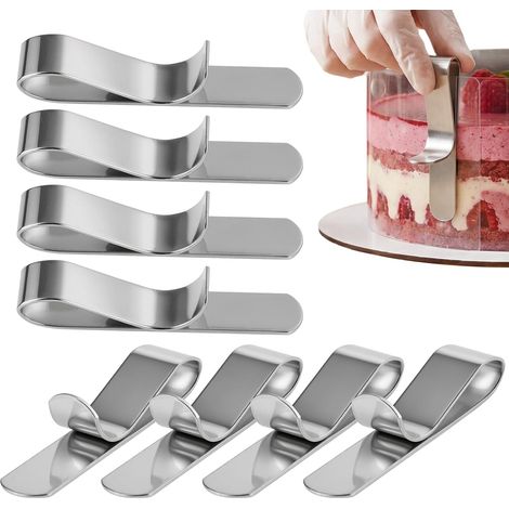 Pieces Stainless Steel Cake Ring Clips, 64x12mm (1/5)