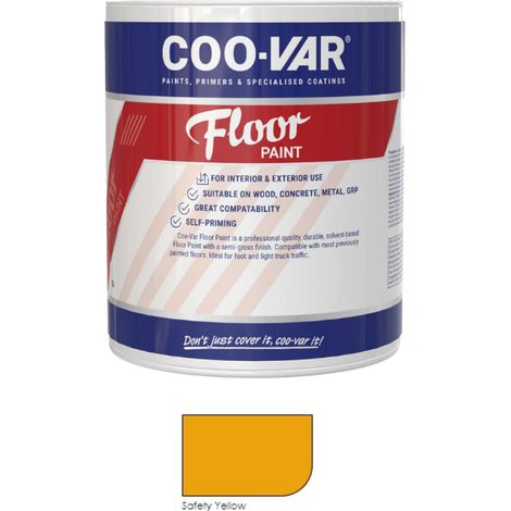 CooVar Floor Paint - Safety Yellow - 1 Litre