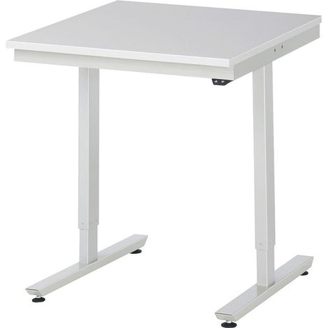 RAU Arbeitstisch adlatus 150 elektrisch höhenverstellbar Arbeitsplatte mit Melaminharzbeschichtung 750 mm x 800 mm