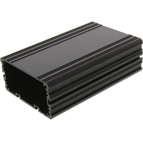 Boîtier pour projet RS PRO No en Aluminium anodisé Noir, Dimensions 125 x 81.4 x 40mm (1/2)