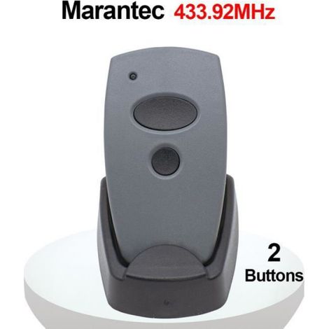 Télécommande Pour Porte De Garage - 433,92 Mhz - Code Fixe - 2 Boutons - Compatible Systèmes Ouverture Porte Garage - 1 Pièce