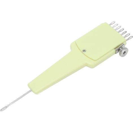 Porte-aiguilles en plastique pour machine à tricoter, outil de transfert en acier inoxydable avec 7 aiguilles, accessoire pour machine à coudre et tricot (1/5)