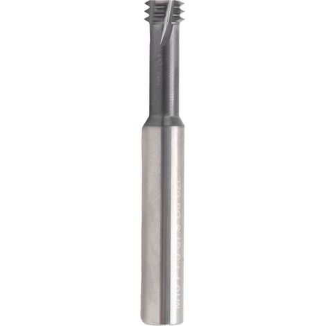 Fraise 3 dents en acier tungstène, outil de défonçage hélicoïdal CNC, M10x1.5xD8x60 (1/5)