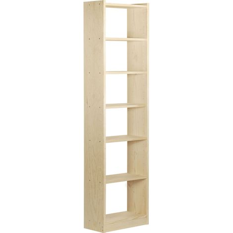 Kit Line, étagère bibliothèque Gala 7 étagères, Bois Massif pin - 216,7 x 49,6 x 25 cm (1/5)