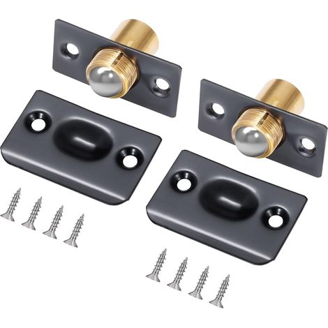 Loqueteau à Bille, Roller Ball Meubles Loquet de Porte, Acier Inoxydable Fermoir Loquet Encastrable Porte Placard Réglable Rouleau Bille Meubles Loquet de Porte, 2 Pièces (1/5)