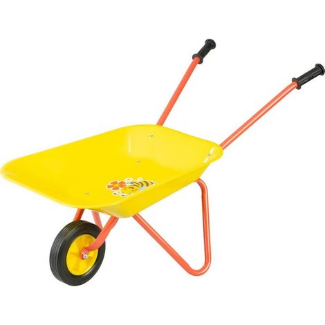 Schubkarre Strend Pro, 76x38x43 cm, Kinder, gelb, Metallwanne