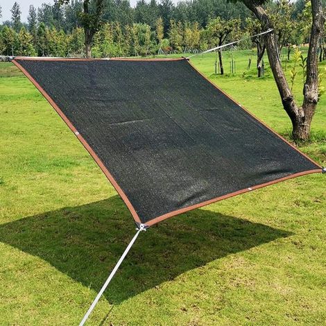 Red de sombra negra premium YMYNY, tela de punto, protección solar con 85 % de resistencia a los rayos UV, vela de sombra para plantas, hogar, perrera y piscina (3 x 4 m) (1/4)