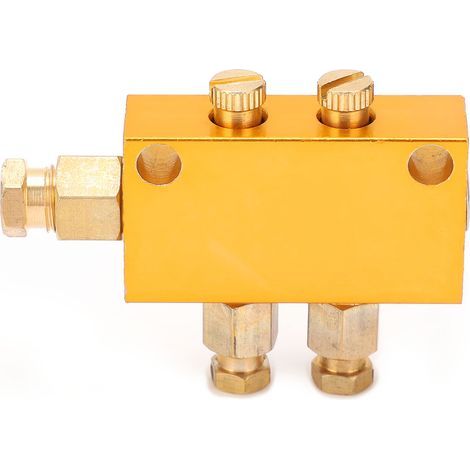 Distributeur d'huile TKType, système de lubrification réglable en laiton, séparateur de Piston, vanne de séparation (1 entrée 2 sorties) (1/5)