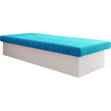 Lit Dover 100, Blanc, Unique, 80x190, 80x190x39cm (1/4)