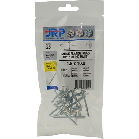Jrp Riveting Products 4.8 x 10mm Rivets - (1/2)