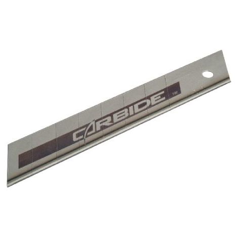 Stanley – Carte de 10 lames de cutter 18 mm – Lames au carbure de tungstène – Résistance 5x supérieure – Coupe nette sans éclat
