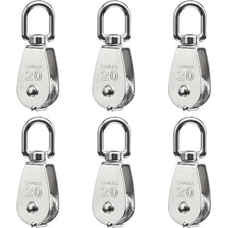Facile à installer Poulies 250 kg en acier inoxydable argenté 304 – Roulements à billes ultra-fluides – Silencieuses, inoxydables, adaptées à une utilisation extérieure (1/3)