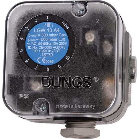 Pressostat gaz 2,5 à 50Mbar LGW 50 A4