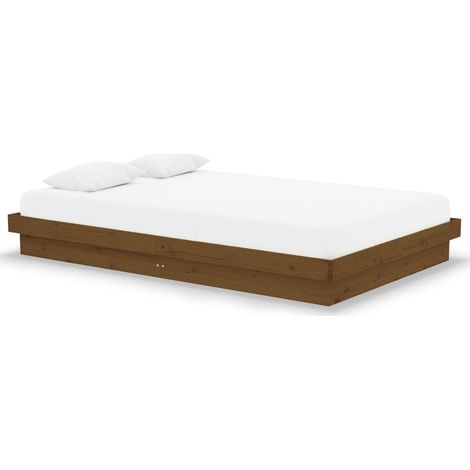 Maison Exclusive - Giroletto senza Materasso Ambra Small Double in Legno Massello