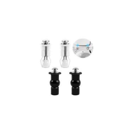 2 Paires Toilette Fixation Abattant WC Vis, Fixations WC Siège de Boulons à Expansion en Caoutchouc, Vis D'expansion pour Abattant de Toilettes, Convient à la Plupart des Toilettes