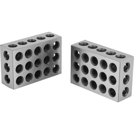 Blocchi di serraggio paralleli, 2 pezzi, 25x50x75mm, 23 fori, fresatura, accessori per macchine utensili. (1/4)
