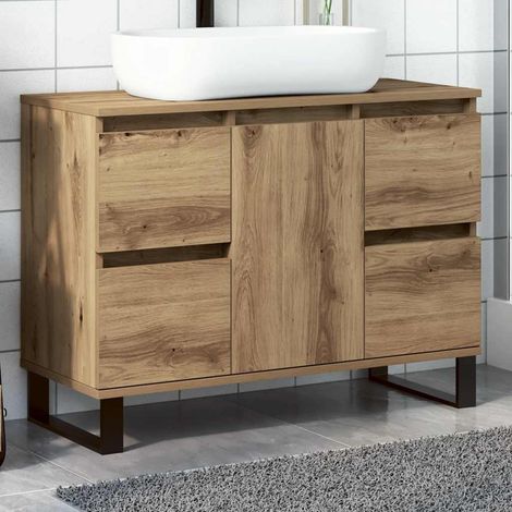 Waschbeckenunterschrank Artisan-Eiche 80x33x60 cm Holzwerkstoff